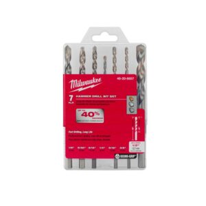 Milwaukee Carbide Hammer Drill Bit Set (7-Piece)