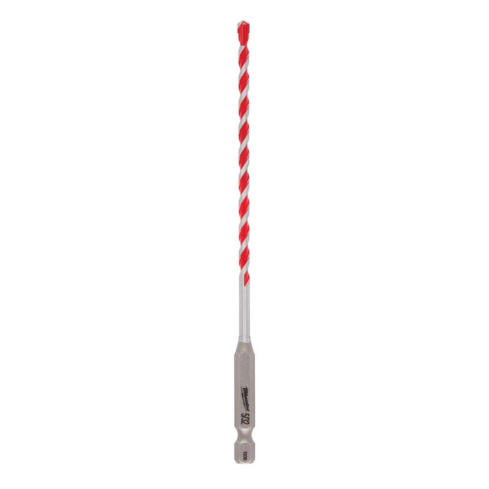 Milwaukee 5/32 in. x 4 in. x 6 in. SHOCKWAVE Carbide Hammer Drill Bit for Concrete, Stone, Masonry Drilling