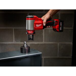 Milwaukee M18 18-Volt Lithium-Ion 1/2 in. - 2 in. Force Logic High Capacity Cordless Knockout Tool Kit /W Die Set, 3.0Ah Batteries