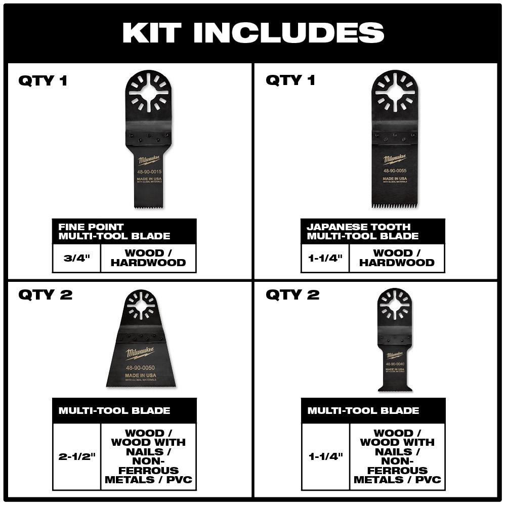 Milwaukee Oscillating Multi-Tool Blade Kit (6-Piece)