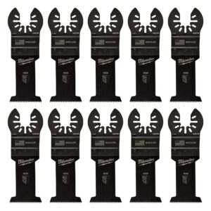 Milwaukee 1-3/8 in. High Carbon Steel Universal Fit Wood Cutting Oscillating Multi-Tool Blade (10-Pack)