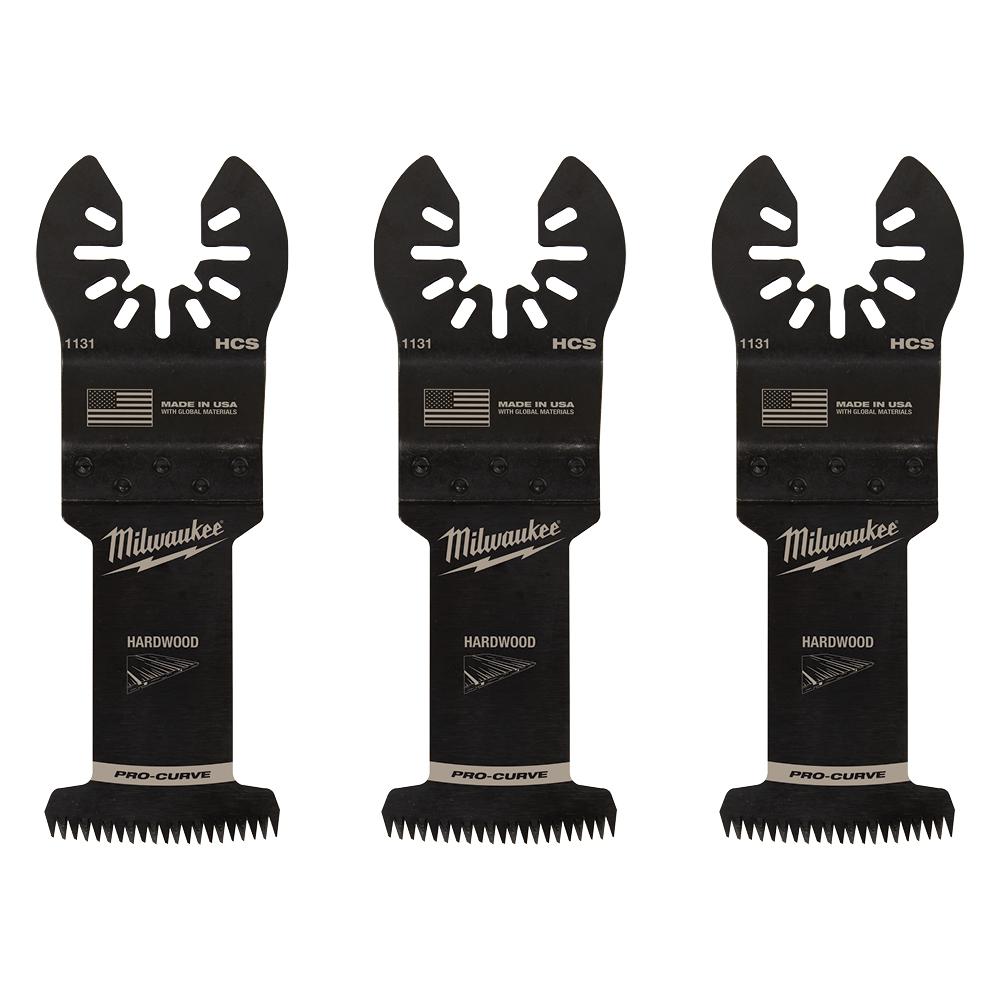 Milwaukee 1-3/8 in. High Carbon Steel Universal Fit Japanese Teeth Hardwood Cutting Oscillating Multi-Tool Blade (3-Pack)