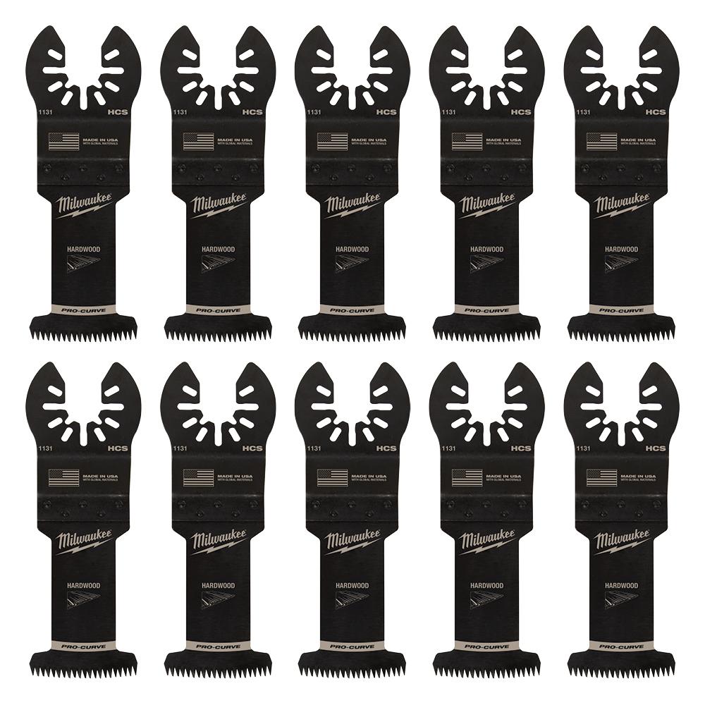 Milwaukee 1-3/8 in. High Carbon Steel Universal Fit Japanese Teeth Hardwood Cutting Oscillating Multi-Tool Blade (10-Pack)