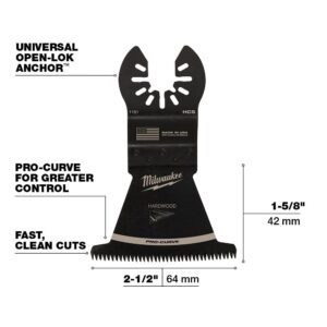 Milwaukee 2-1/2 in. High Carbon Steel Universal Fit Japanese Teeth Hardwood Cutting Oscillating Multi-Tool Blade (10-Pack)