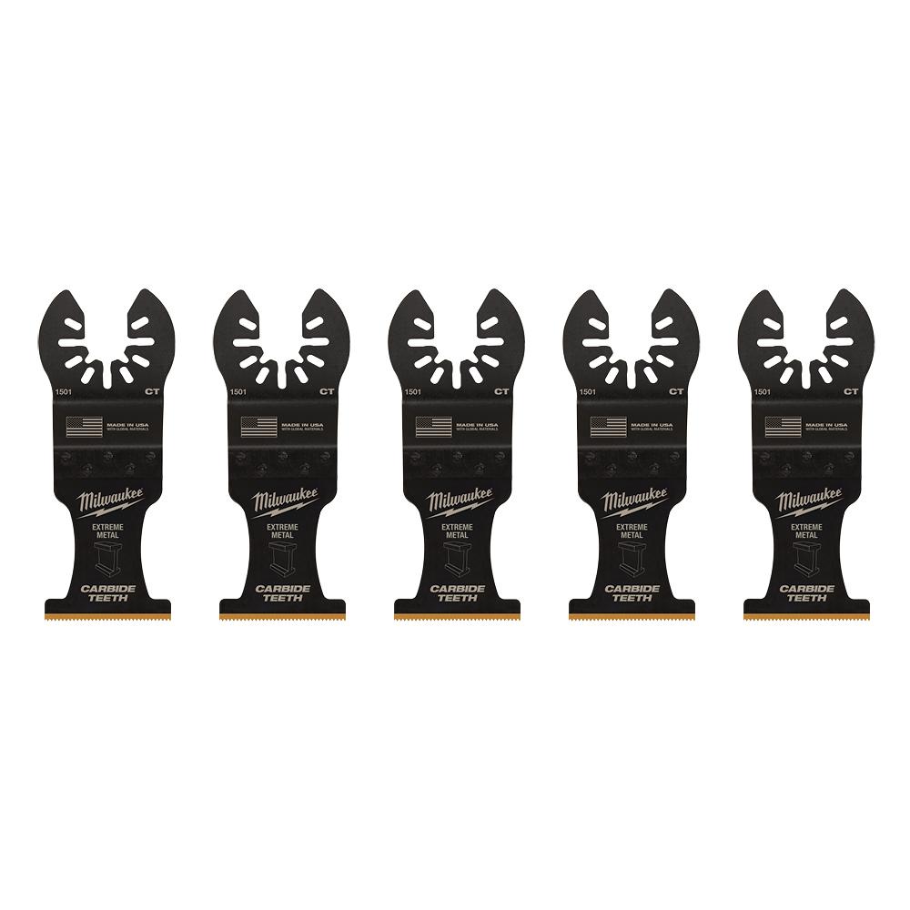 Milwaukee 1-3/8 in. Carbide Universal Fit Extreme Metal Cutting Oscillating Multi-Tool Blade (10-Pack)