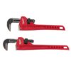 Milwaukee 14 in. and 18 in. Steel Pipe Wrench Set (2-Piece)