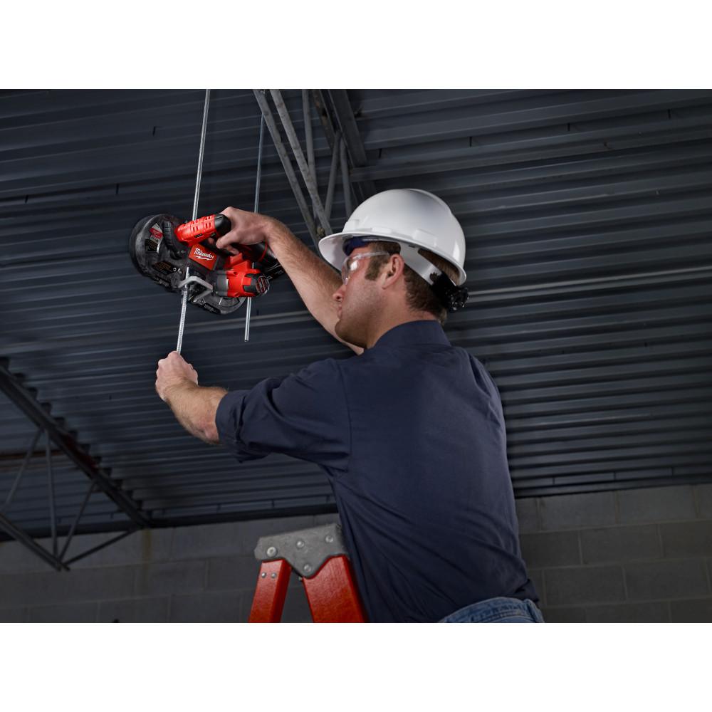 Milwaukee M12 12-Volt Lithium-Ion Cordless Sub-Compact Band Saw and 3/8 in. Ratchet Combo Kit W/ (1) 2.0Ah Battery and Charger