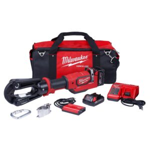 Milwaukee M18 18-Volt 15-Ton Lithium-Ion Cordless FORCE LOGIC Utility Crimper with 2-Batteries, Charger Tool Bag