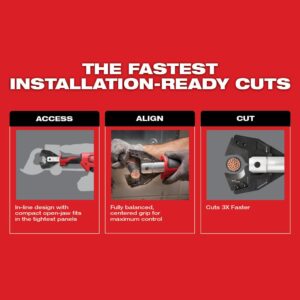 Milwaukee M18 18-Volt Lithium-Ion Cordless Cable Cutter with CU/AL Jaws with One 2.0 Ah Battery, Charger, Hard Case
