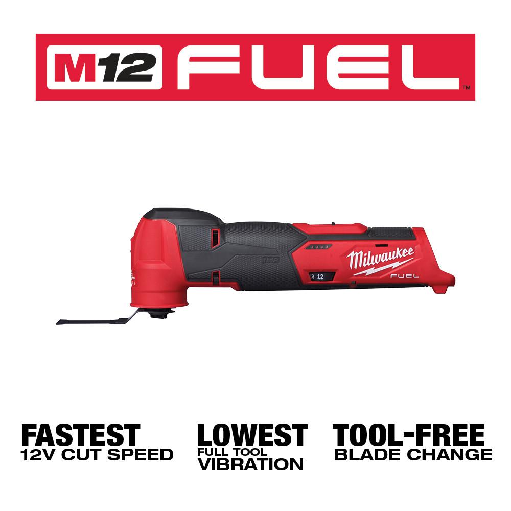 Milwaukee M12 FUEL 12-Volt Lithium-Ion Brushless Cordless 4-in-1 Installation 3/8 in. Drill Driver and Multi-Tool Set (Tool-Only)