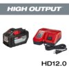 Milwaukee M18 18-Volt Lithium-Ion High Output Battery Pack 12.0Ah and Rapid Charger Starter Kit