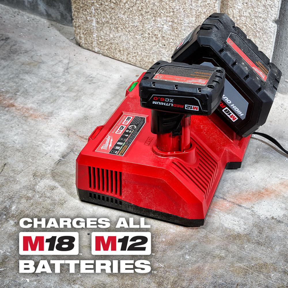 Milwaukee M12 and M18 12-Volt/18-Volt Lithium-Ion Multi-Voltage Super Battery Charger Starter Kit with 8.0 Ah High Output Battery