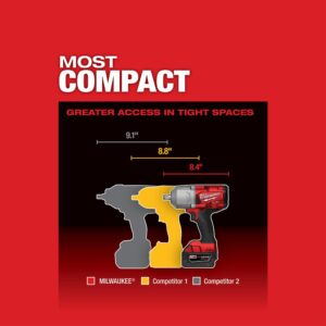Milwaukee M18 FUEL 18-Volt Lithium-Ion Brushless Cordless 1/2 in. Impact Wrench with Friction Ring Kit with Free M18 Grease Gun