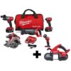 Milwaukee M18 FUEL 18-Volt Lithium-Ion Brushless Cordless Combo Kit (5-Tool) with M18 FUEL Compact Bandsaw