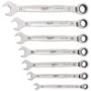 Milwaukee Metric Combination Ratcheting Wrench Mechanics Tool Set (7-Piece)