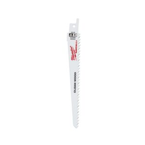 Milwaukee 6 in. 6 Teeth per in. Clean Wood Cutting SAWZALL Reciprocating Saw Blades (5 Pack)