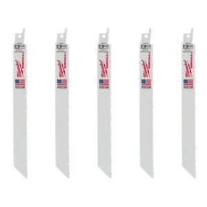 Milwaukee 8 in. 8/12 Teeth per in. Mutli-Material Cutting SAWZALL Reciprocating Saw Blades (5 Pack)