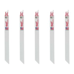 Milwaukee 9 in. 14 Teeth per in. Medium Metal Cutting SAWZALL Reciprocating Saw Blades (5 Pack)