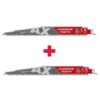 Milwaukee 9 in. 5 TPI AX Carbide Teeth Demo Nail Embedded Wood Cutting SAWZALL Reciprocating Saw Blade (2-Pack)