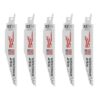 Milwaukee 6 in. 7/11 Teeth per in. WRECKER Demolition Mutli-Material Cutting SAWZALL Reciprocating Saw Blades (5 Pack)