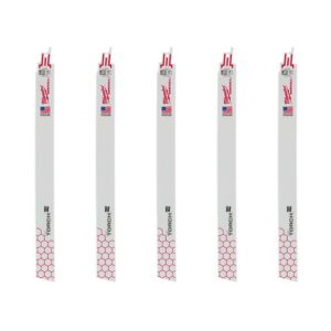 Milwaukee 12 in. 18 TPI Torch Medium Metal Cutting SAWZALL Reciprocating Saw Blades (5-Pack)