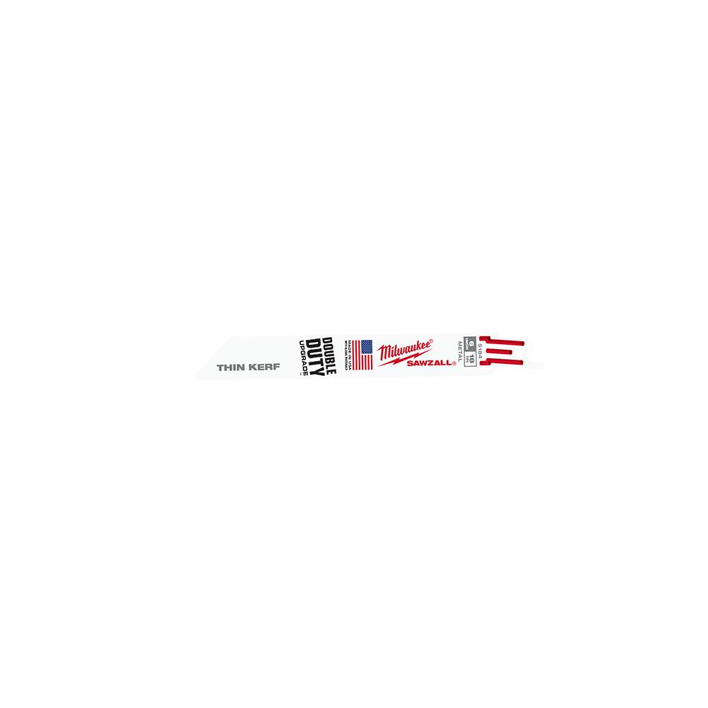 Milwaukee 6 in. 18 Teeth per in. Medium Metal Cutting SAWZALL Reciprocating Saw Blades (50 Pack)
