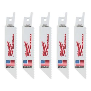 Milwaukee 4 in. 10 Teeth Per in. Multi Material Cutting HACKZALL Reciprocating Saw BladesBlade (5 Pack)