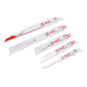 Milwaukee SAWZALL Demolition Nail-Embedded Wood and Metal Cutting Bi-Metal Reciprocating Saw Blade Set (13 Piece)
