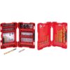 Milwaukee Shockwave Impact Duty Driver Bit Set (50-Piece) with Titanium Shockwave Drill Bit Kit (15-Piece)