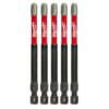 Milwaukee SHOCKWAVE Philips #3 3.5 in. Impact Duty Steel Screwdriver Bit (5-Pack)