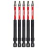 Milwaukee SHOCKWAVE Square #2 3.5 in. Impact Duty Steel Screwdriver Bit (5-Pack)