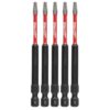 Milwaukee SHOCKWAVE Square #1 3.5 in. Impact Duty Steel Screwdriver Bit (5-Pack)