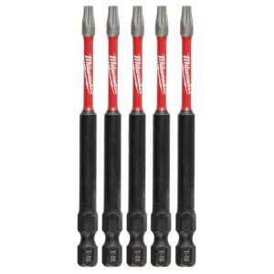 Milwaukee SHOCKWAVE Torx #15 3.5 in. Impact Duty Steel Screwdriver Bit (5-Pack)