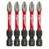 Milwaukee Shockwave #2 Philips 2 in. Impact Duty Steel Power Bit (5-Pack)