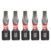 Milwaukee SHOCKWAVE Torx #20 1 in. Impact Duty Steel Screwdriver Bit (5-Pack)
