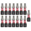 Milwaukee T25 1 in. Shockwave Impact Steel Duty Insert Bits (15-Pack)