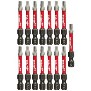 Milwaukee SHOCKWAVE Torx #25 2 in. Impact Duty Steel Screwdriver Bit (15-Pack)