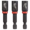 Milwaukee 1/4 in. x 1-7/8 in. Shockwave Magnetic Nut Driver Bit (3-Pack)