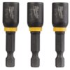 Milwaukee Shockwave 5/16 in. x 1-7/8 in. Black Oxide Impact Duty Magnetic Nut Drivers (3-Pack)