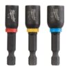 Milwaukee 1/4 in. 5/16 in. 3/8 in. x 1-7/8 in. Shockwave Impact Duty Magnetic Nut Driver Set (3-Piece)