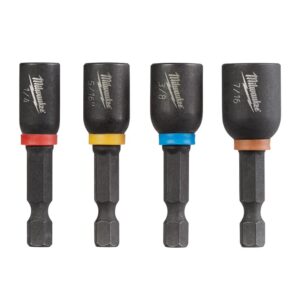 Milwaukee 1-7/8 in. Steel Shockwave Impact Duty Magnetic Nut Driver Set (4-Piece)