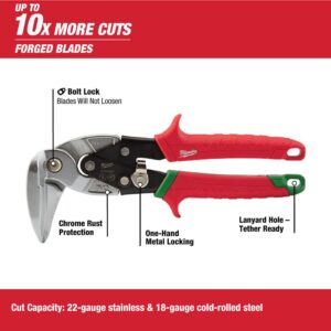 Milwaukee 9 in. Left-Cut and Right Cut Right Angle Aviation Snips (2-Piece)