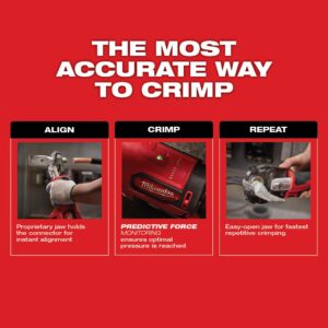 Milwaukee M18 18-Volt Lithium-Ion Cordless FORCE LOGIC 600 MCM Crimper Kit with #8 350 MCM Al Dies 350 MCM Al