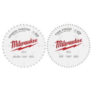 Milwaukee 10 in. x 40-Tooth and 60-Tooth Circular Saw Blades (2-Pack)