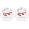 Milwaukee 12 in. x 44-Tooth and 80-Tooth Circular Saw Blade (2-Pack)