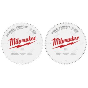 Milwaukee 12 in. x 44-Tooth and 80-Tooth Circular Saw Blade (2-Pack)