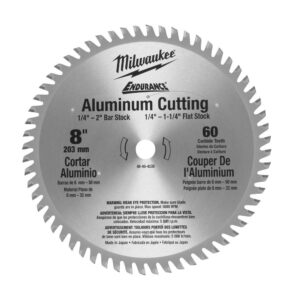 Milwaukee 8 in. x 60 Carbide Teeth Aluminum Metal Cutting Circular Saw Blade