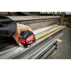 Milwaukee 25 ft. x 1.3 in. Gen II STUD Magnetic Tape Measure with 14 ft. Standout and 4-1/2 in. Trim Square