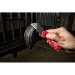 Milwaukee FASTBACK Compact Folding Utility Knife (3-Piece) with Utility Blade (50-Pack)
