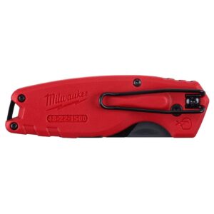 Milwaukee FASTBACK Compact Folding Utility Knife (3-Piece) with Utility Blade (50-Pack)